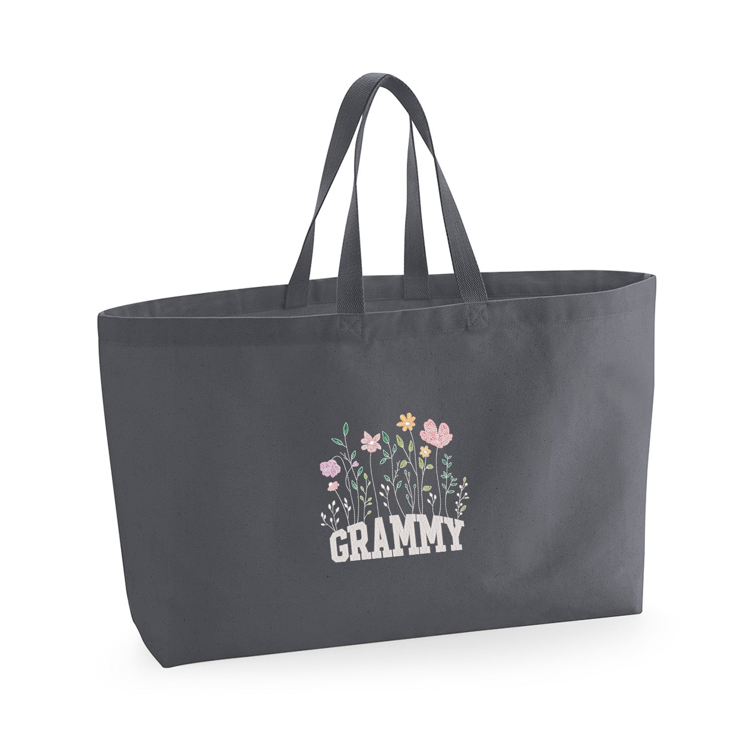 Floral Grammy – haftowana torba w kwiatowym stylu dla Babci Haft z radości