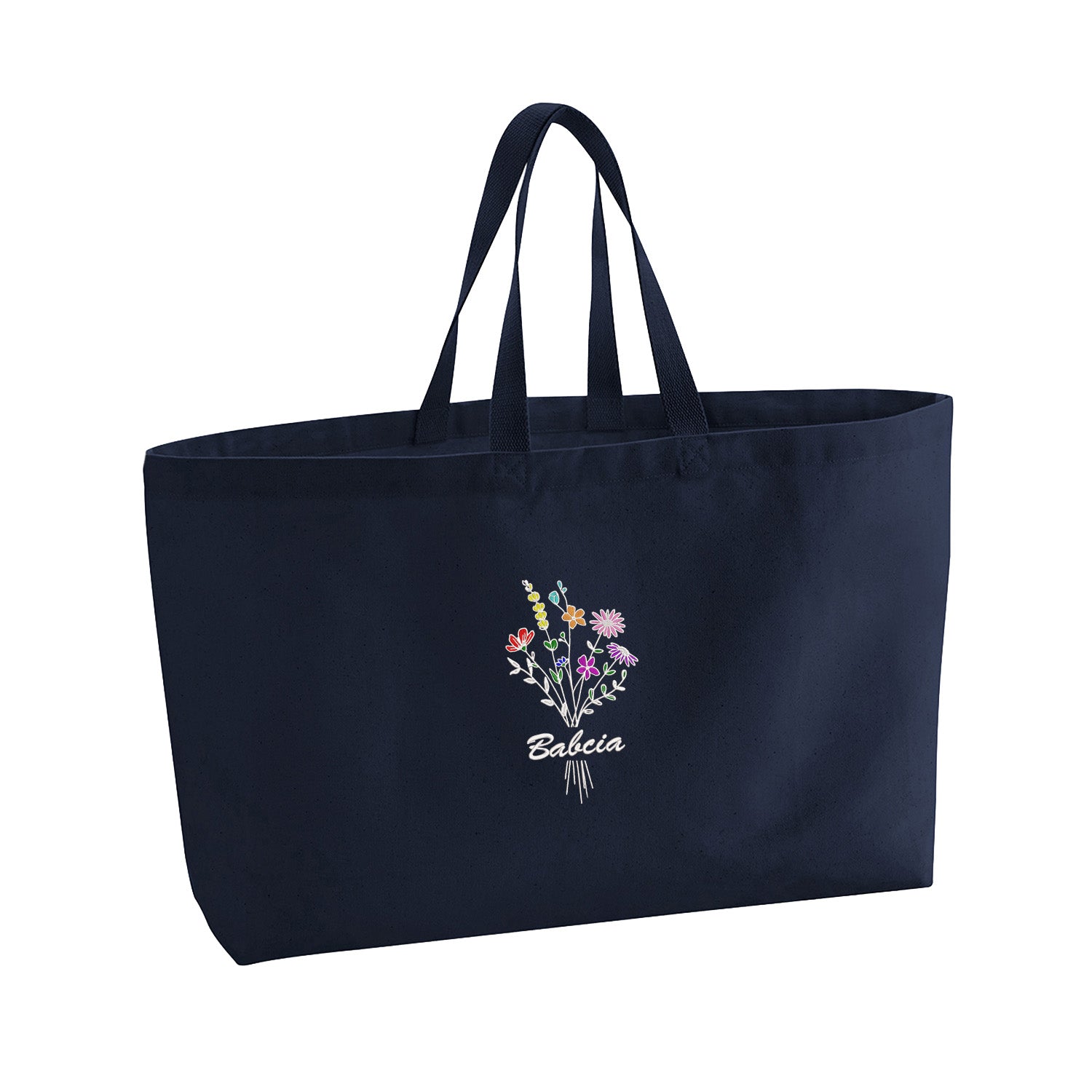 Torba „Babcia” – haftowany bukiet kwiatów Haft z radości