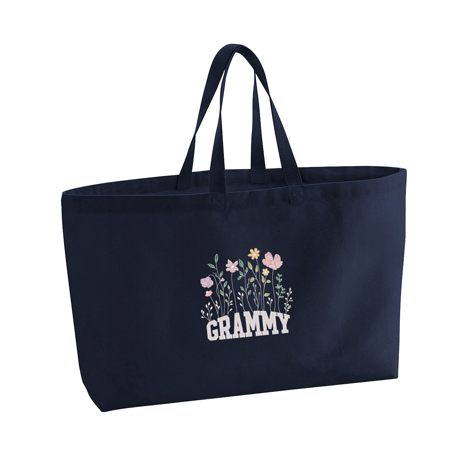 Floral Grammy – haftowana torba w kwiatowym stylu dla Babci Haft z radości