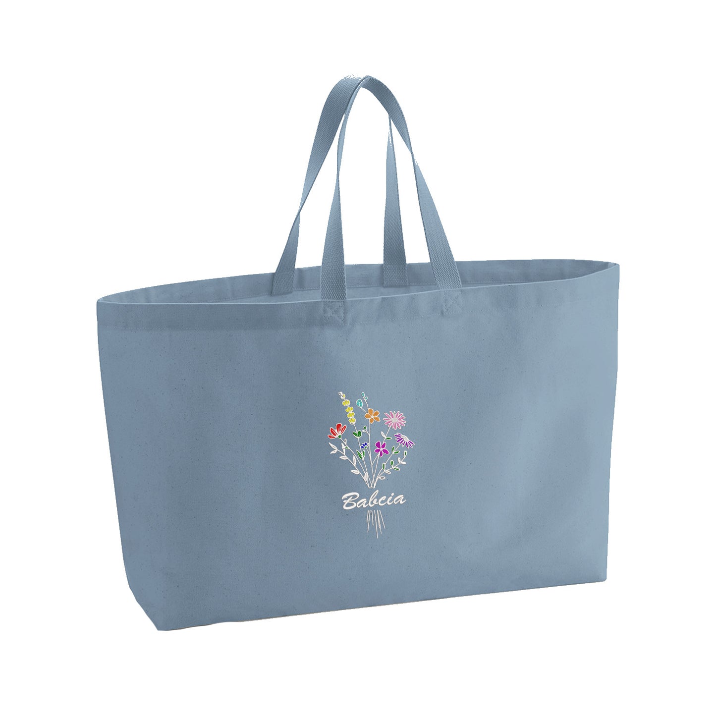 Torba „Babcia” – haftowany bukiet kwiatów Haft z radości