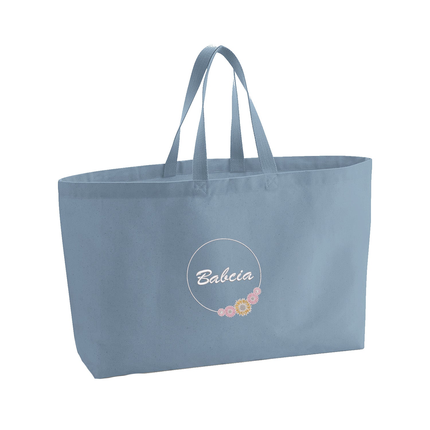 Babcia – haftowana torba z kwiatowym motywem dla Babci Haft z radości