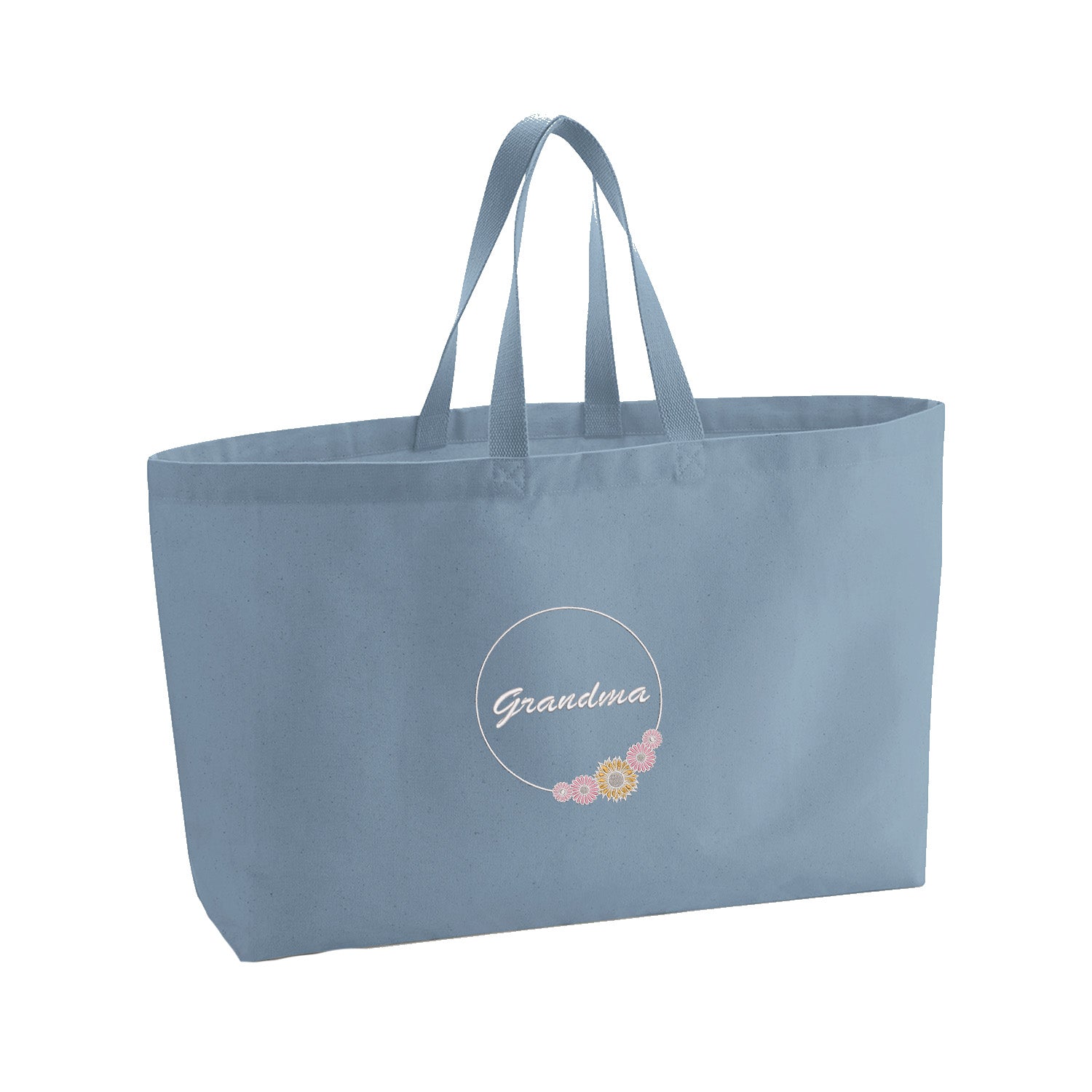 Grandma Flower – haftowana torba z kwiatowym motywem dla Babci Haft z radości