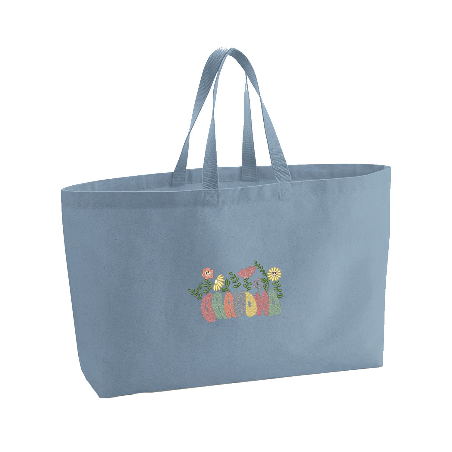 Groovy Grandma Flower – haftowana torba w stylu retro dla Babci Haft z radości