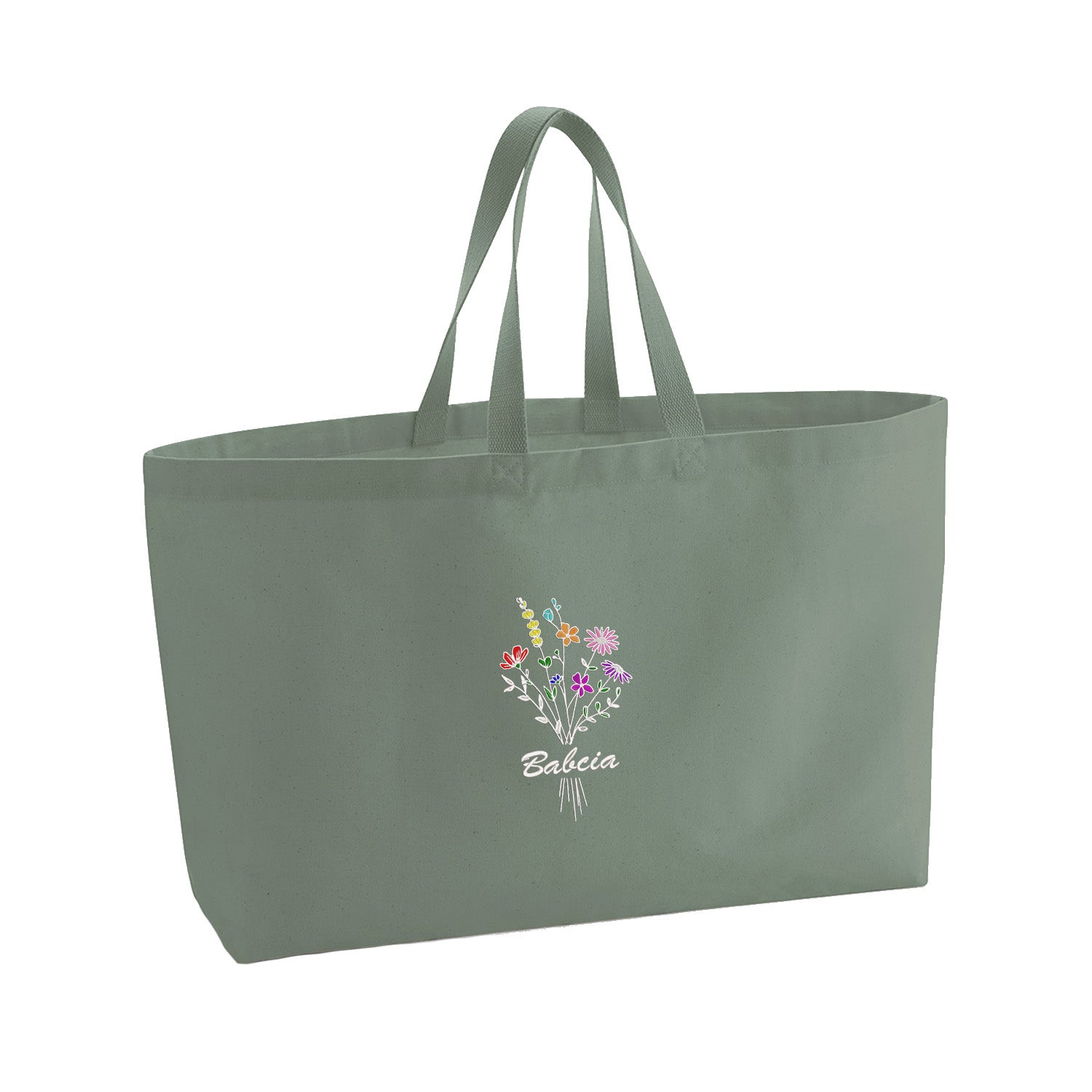 Torba „Babcia” – haftowany bukiet kwiatów Haft z radości