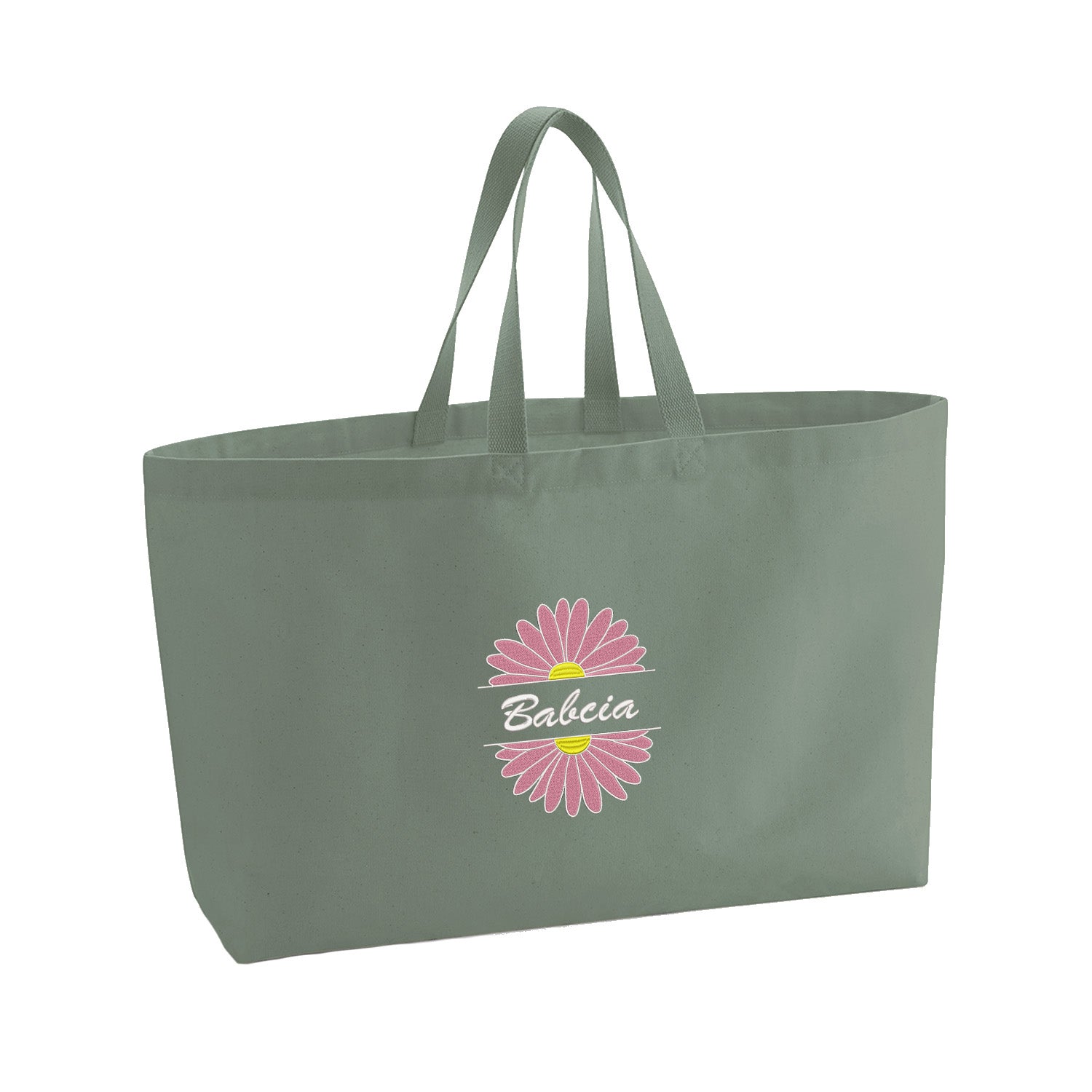 Babcia – haftowana torba z kwiatowym motywem dla Babci Haft z radości