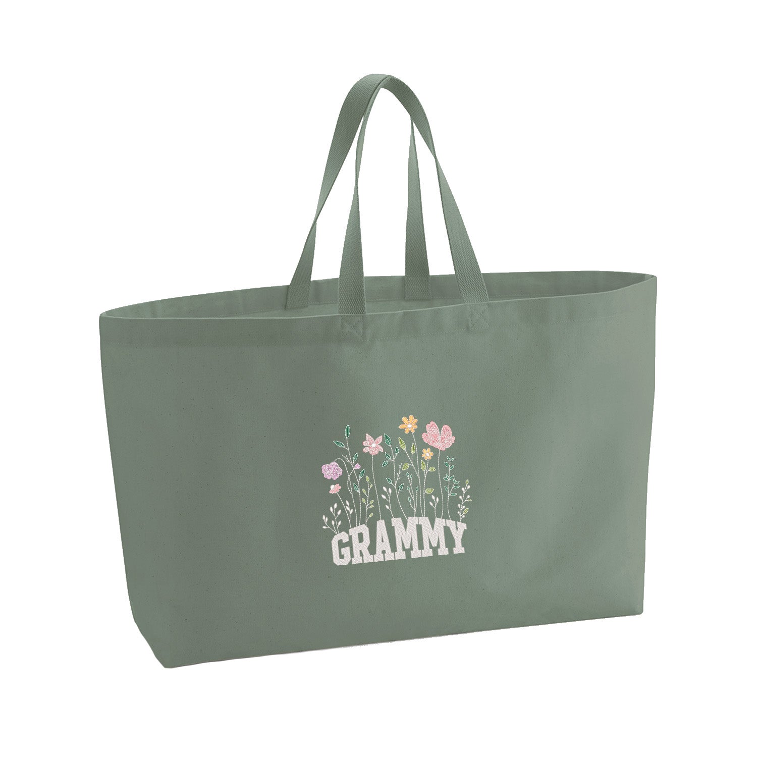 Floral Grammy – haftowana torba w kwiatowym stylu dla Babci Haft z radości