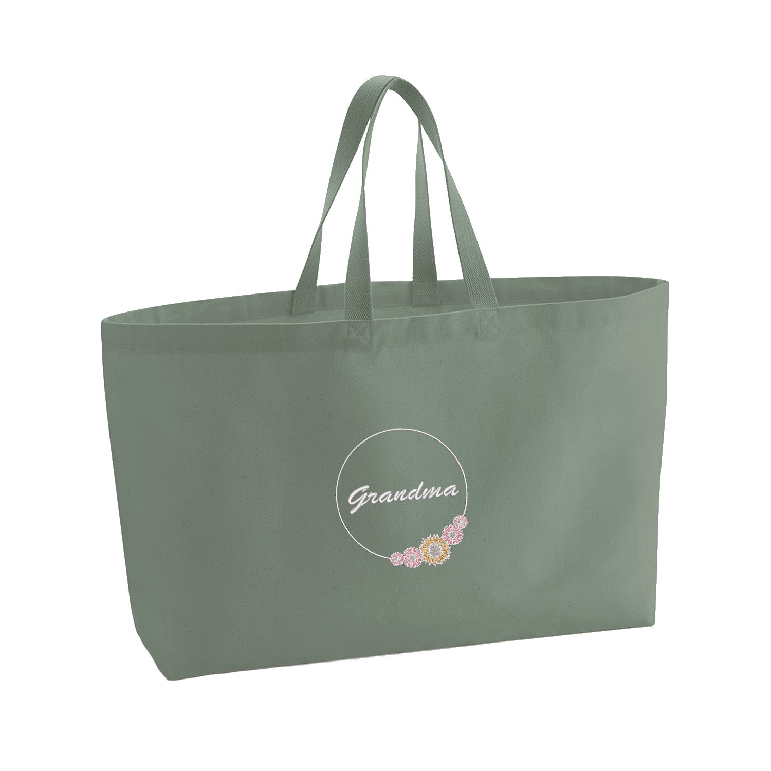 Grandma Flower – haftowana torba z kwiatowym motywem dla Babci Haft z radości