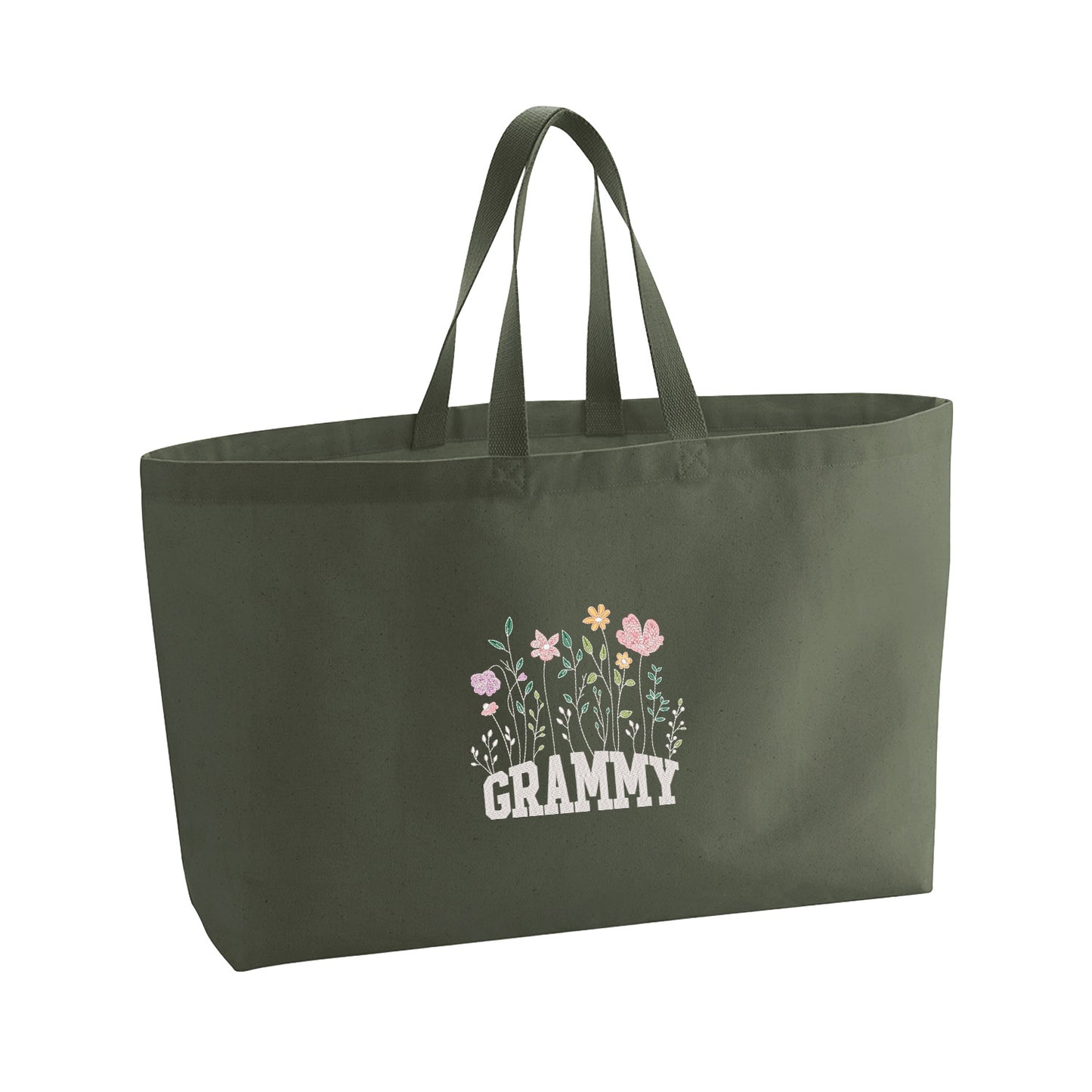 Floral Grammy – haftowana torba w kwiatowym stylu dla Babci Haft z radości