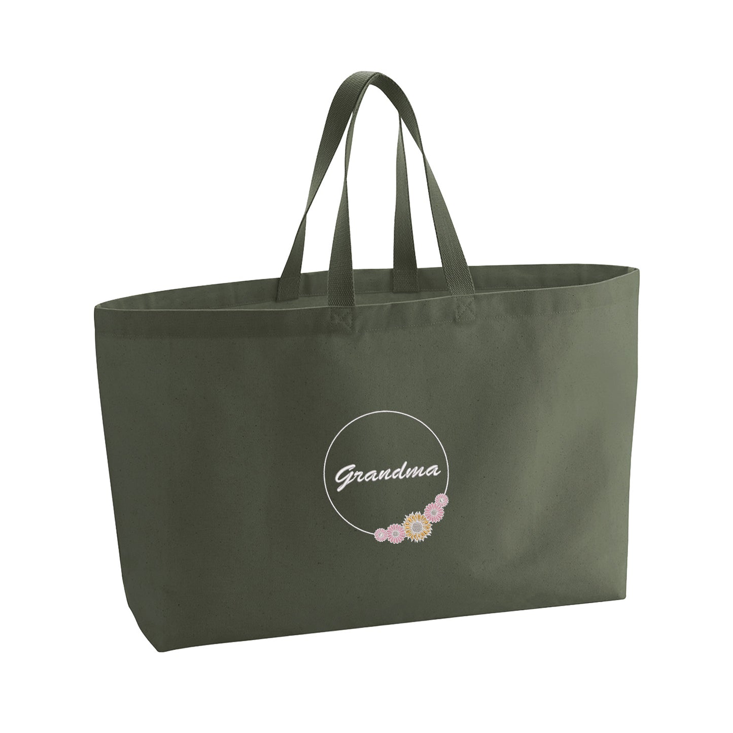 Grandma Flower – haftowana torba z kwiatowym motywem dla Babci Haft z radości