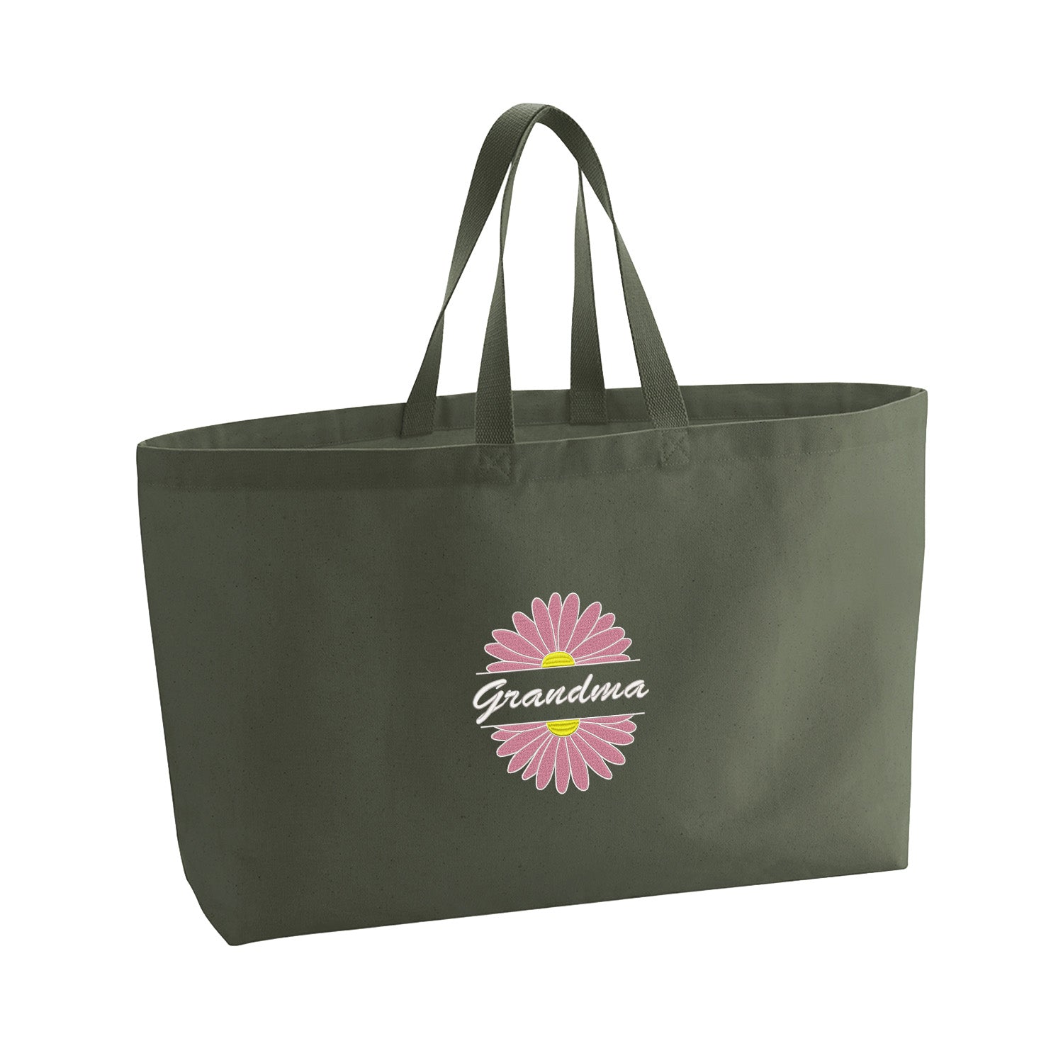 Grandma Flower – haftowana torba z kwiatowym motywem dla Babci Haft z radości