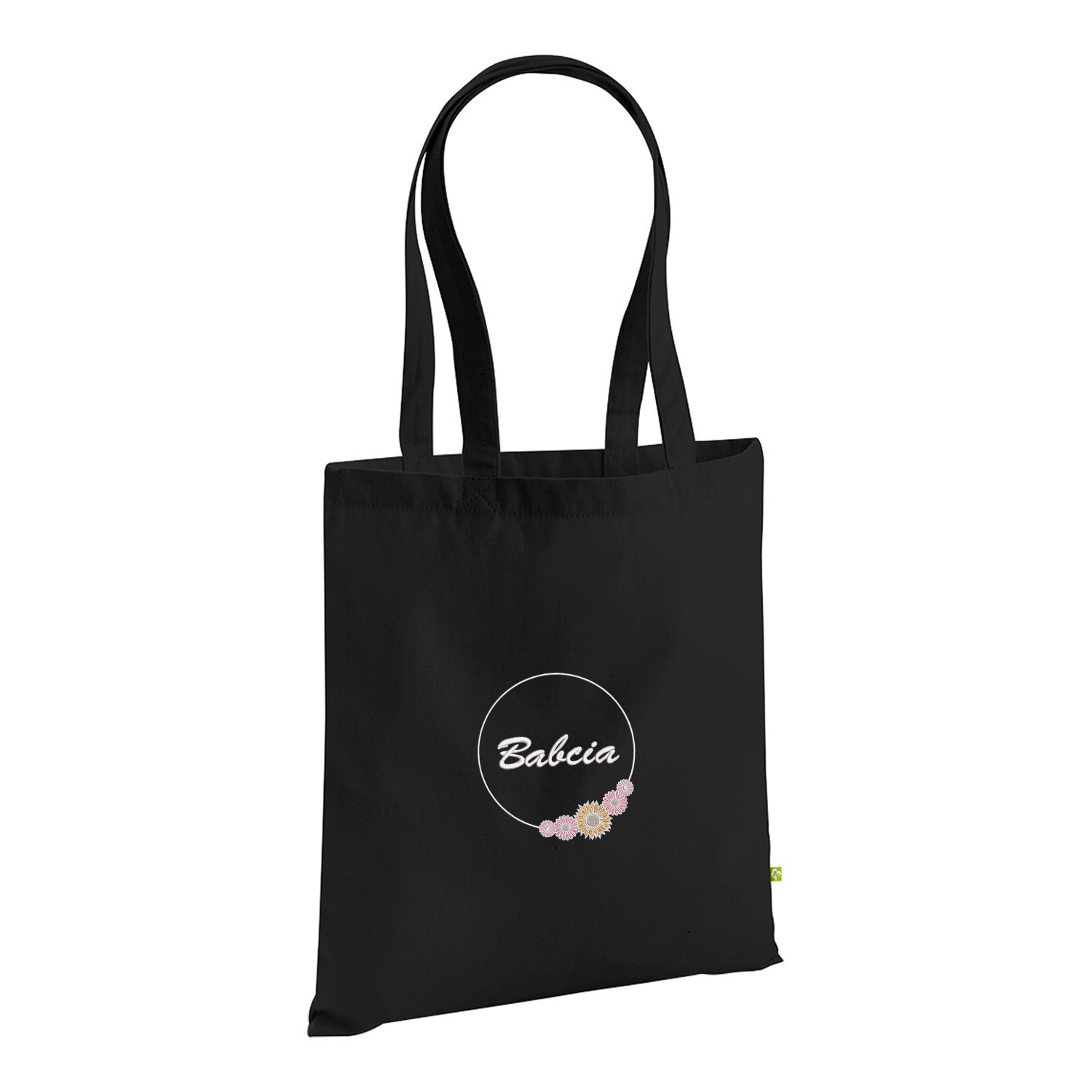 Babcia – haftowana torba z kwiatowym motywem dla Babci Haft z radości