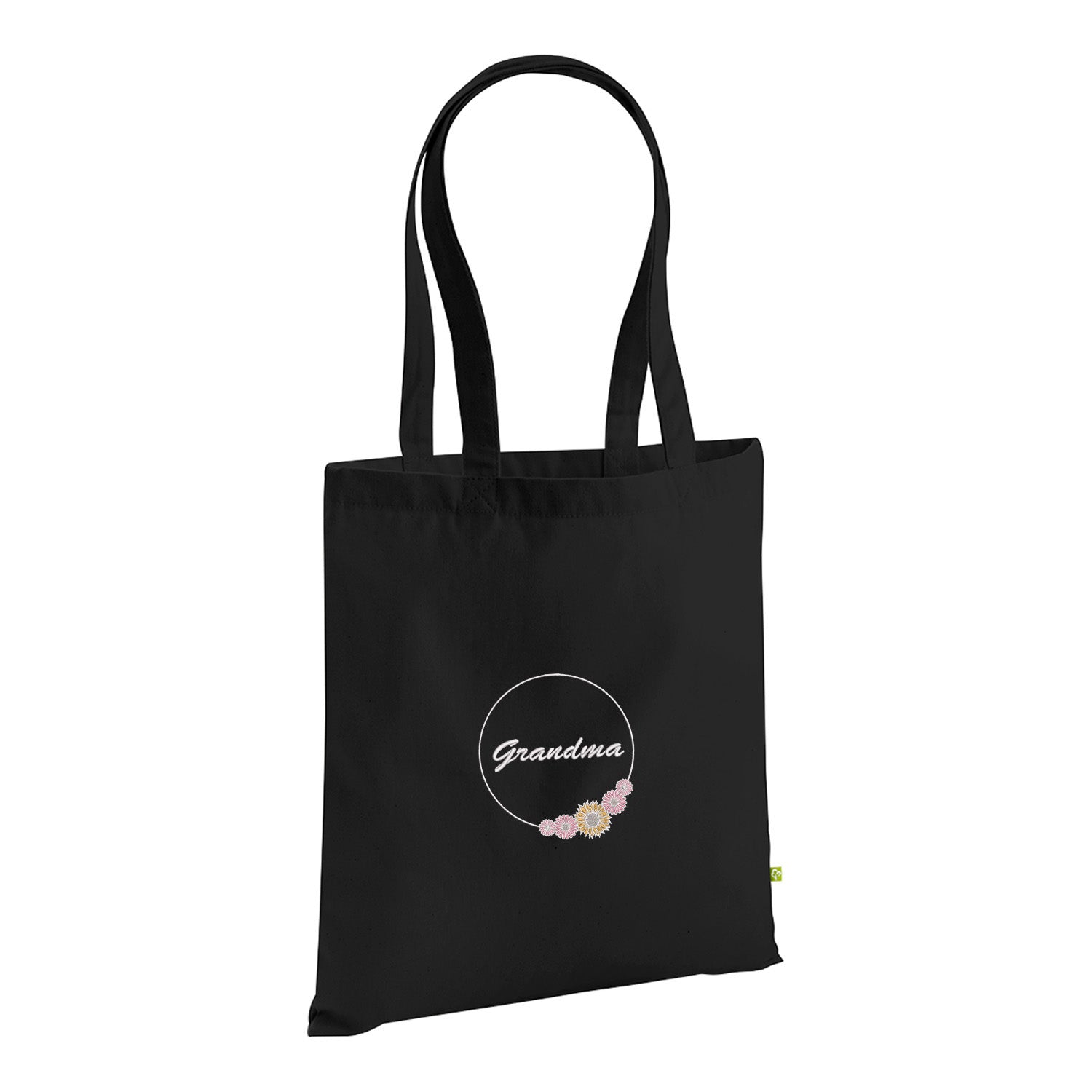 Grandma Flower – haftowana torba z kwiatowym motywem dla Babci Haft z radości