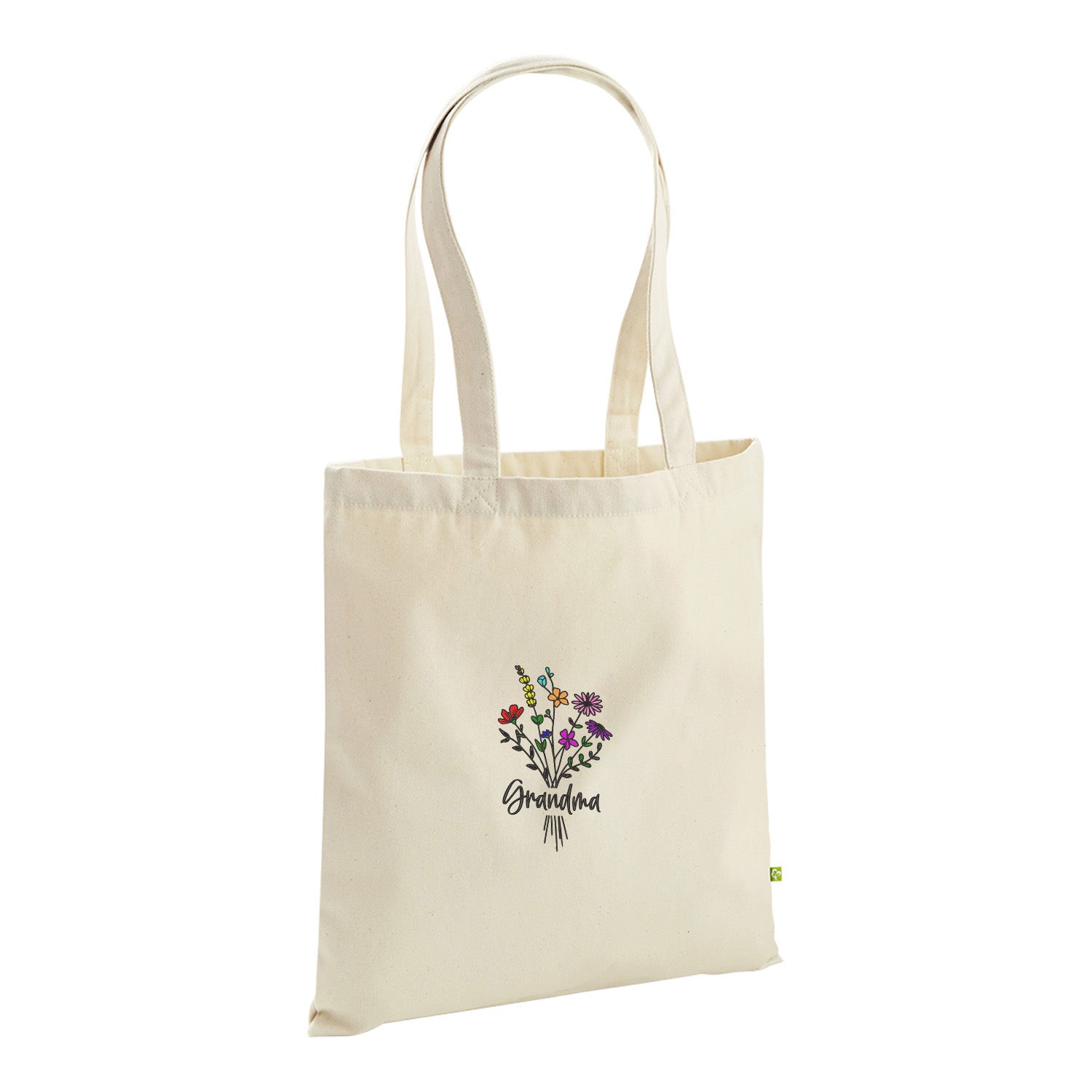 Grandma Floral – haftowana torba z kwiatowym motywem Haft z radości