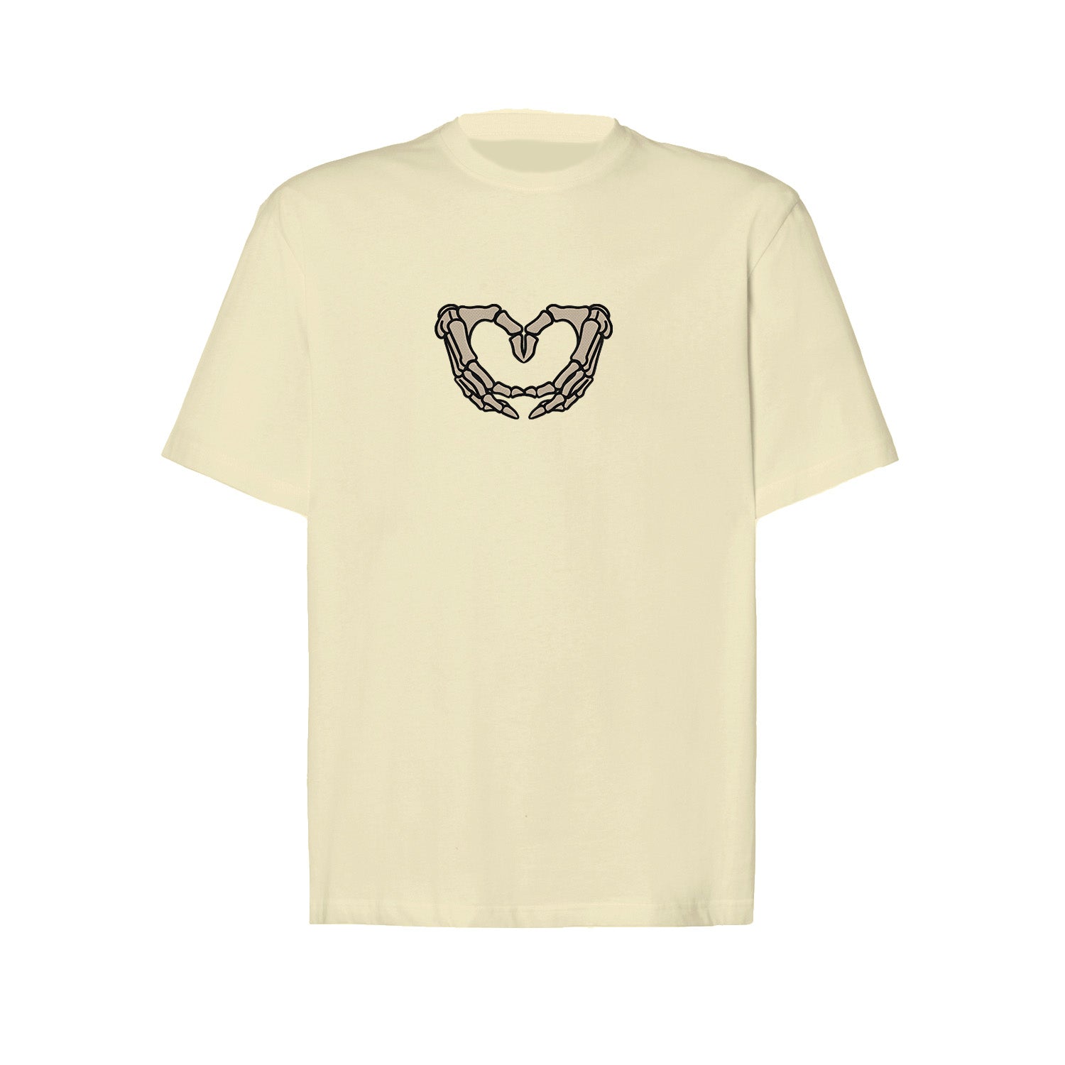 Koszulka z Haftem „Szkieletowe Serce” – wyrazisty styl Haft z radości - nadruki i haft na odzieży Warszawa