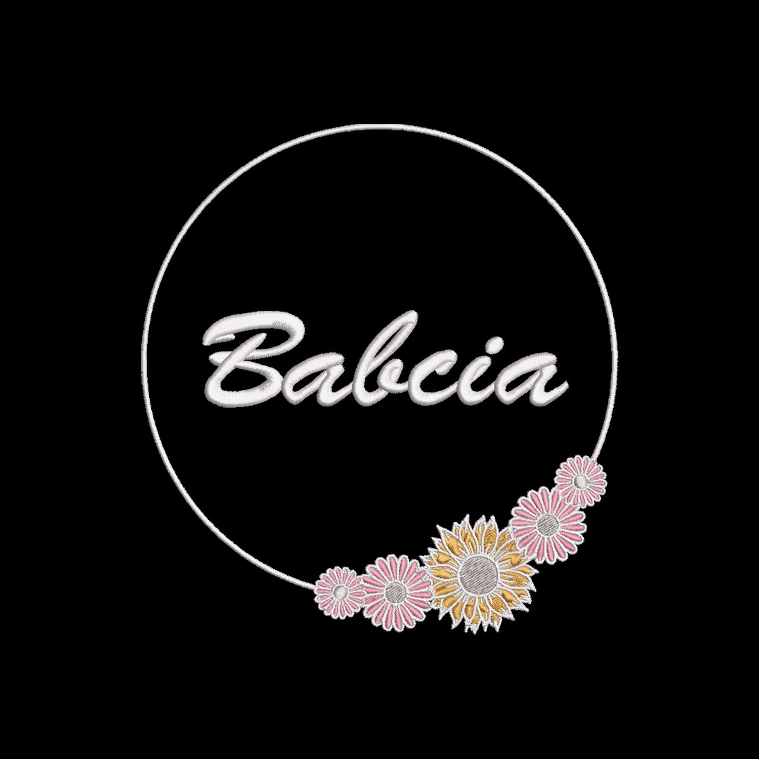 Babcia – haftowana torba z kwiatowym motywem dla Babci Haft z radości