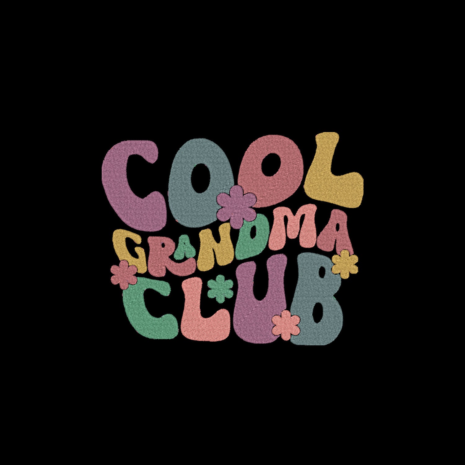 Bluza Cool Grandma Club – radosny, kolorowy haft dla super Babci Haft z radości - nadruki i haft na odzieży Warszawa