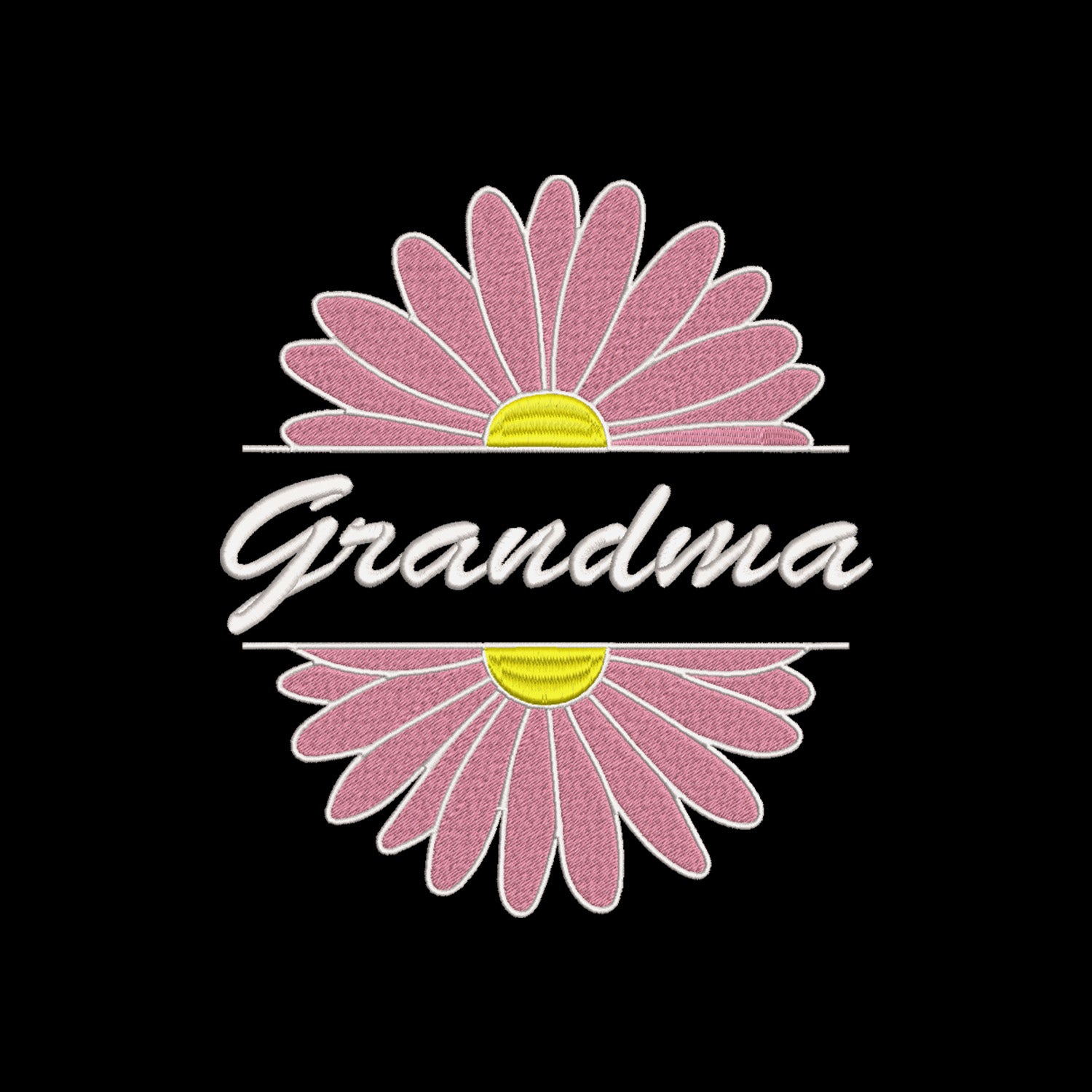 Fartuch Grandma Flower – delikatny motyw stokrotek Haft z radości