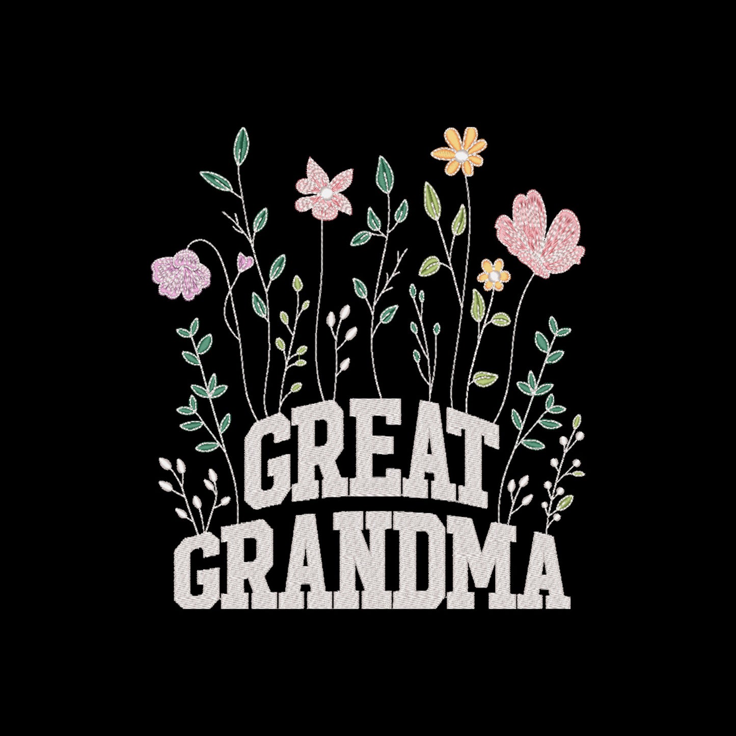 Great Grandma – haftowana torba z kwiatowym motywem dla Prababci Haft z radości