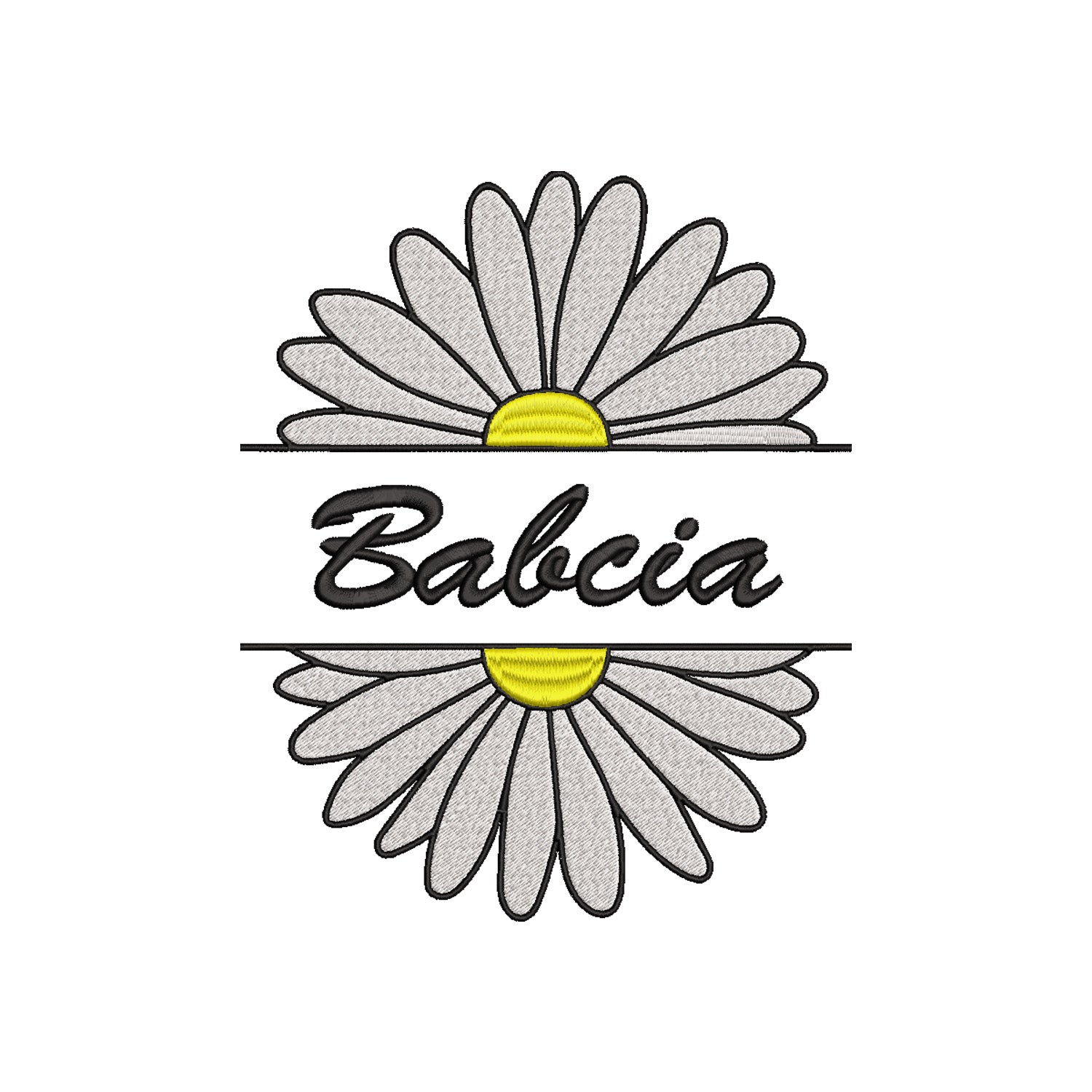 Fartuch kuchenny Babcia – kwiatowy haft dla babci Haft z radości