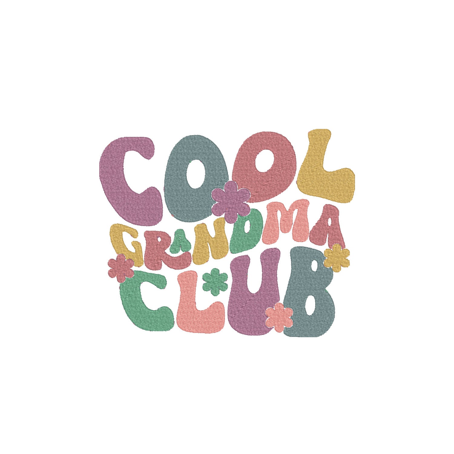 Bluza Cool Grandma Club – radosny, kolorowy haft dla super Babci Haft z radości - nadruki i haft na odzieży Warszawa
