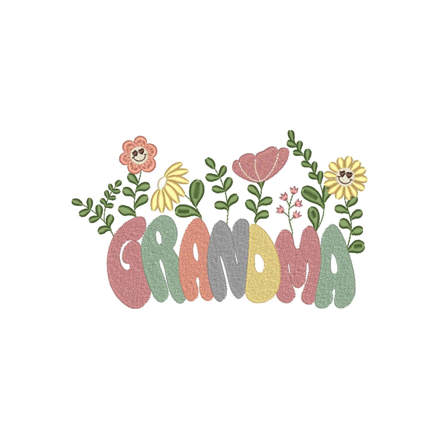 Fartuch Groovy Grandma Flower – kolorowy, radosny styl retro Haft z radości